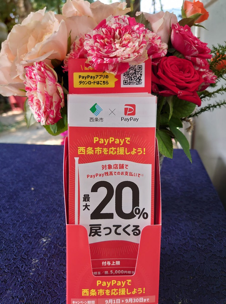 【9月1日~9月30日 20%off】西条市 ✖️ PayPay